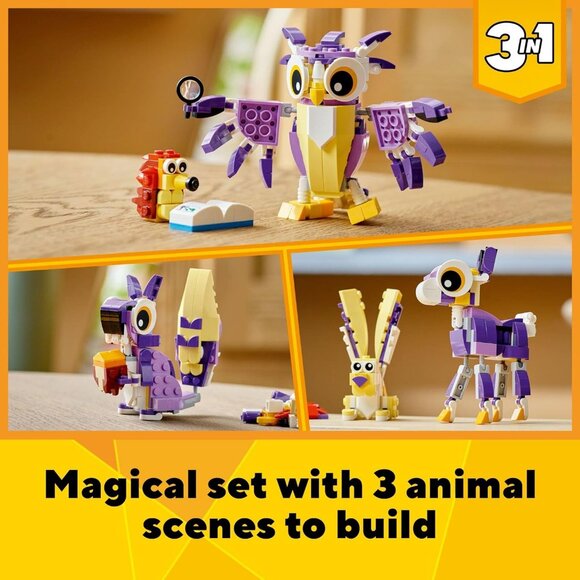 NEW LEGO 31125 Creator 3 in 1 OWL SQUIRREL RABBIT Fantasy Forest Creatures Woodl - Picture 12 of 14